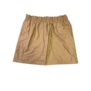 J.Crew Pull-On Wool Blend Mini Skirt, Women’s Sz‎ 12, NWT Camel, Preppy Classic
